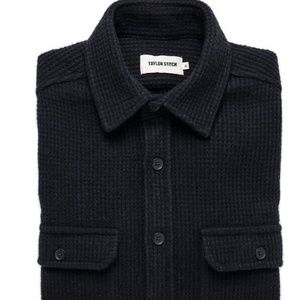 Taylor Stitch "Summit Shirt" in Heather Navy Waffle
